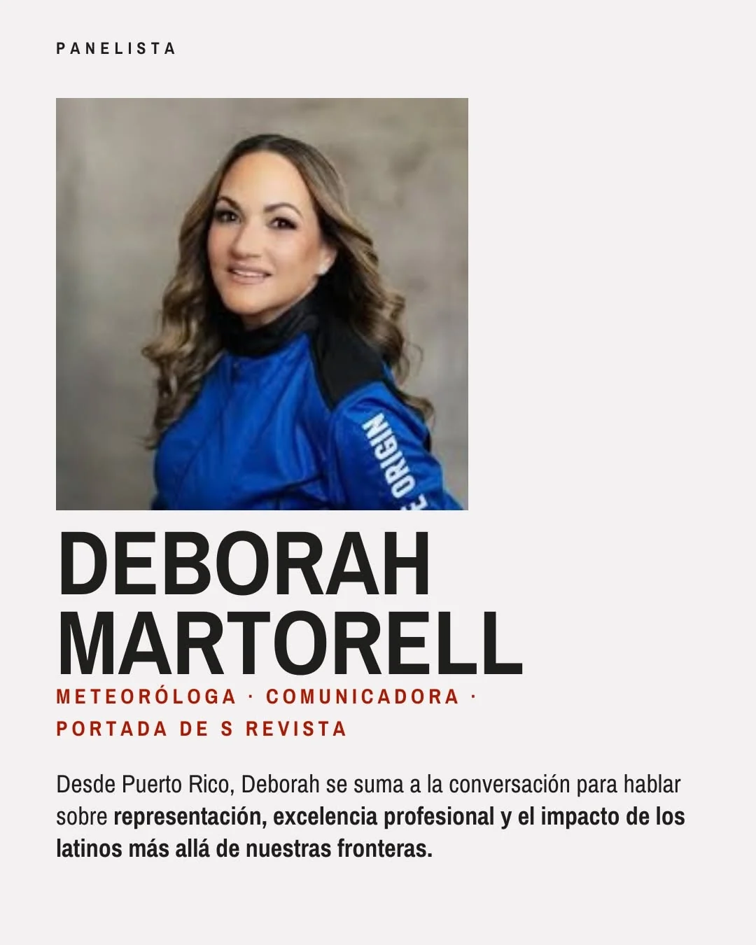 Official event profile of panelist Deborah Martorell