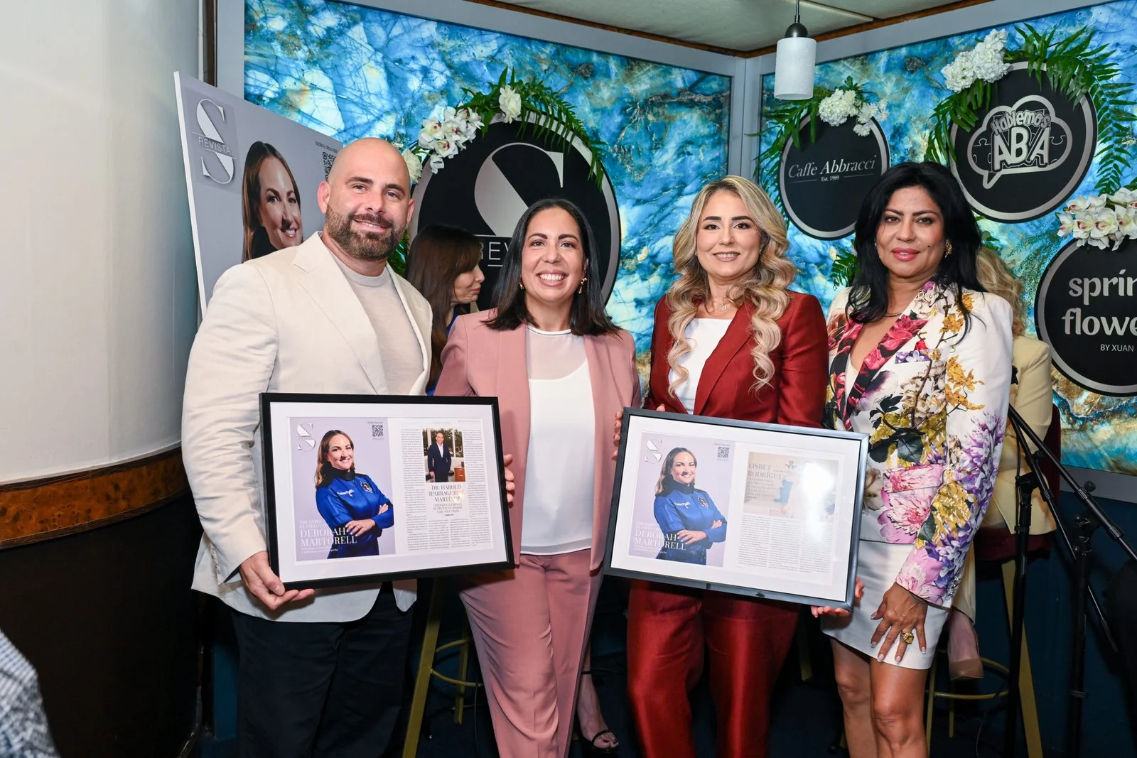 Dr. Harold Iparraguirre, Lisbet Fernández-Viña, Lisbet Rodríguez and Lucy Morillo at the event